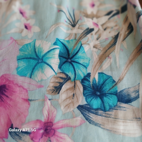 Tommy Bahama Florencia Short Skirt 100% Linen Spring Rain Print Sz 6 - Picture 4 of 14